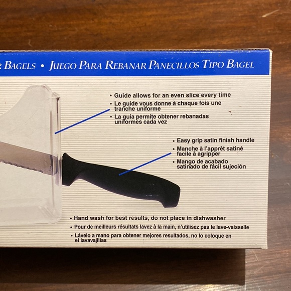 Progressive International  2 Piece Clear Acrylic Bagel Slicing Set Holder + NEW - Picture 8 of 10